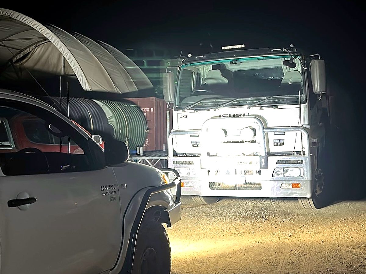 Naturaliste Diesel Services field unit attending an after-hours truck breakdown at night in the South West